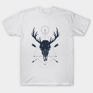 Deer Skull. Geometric Style T-Shirt